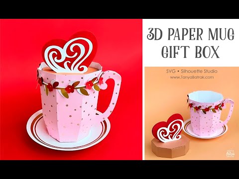 3D Paper Mug Gift Box