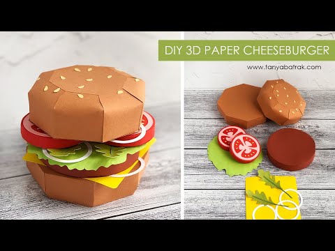 DIY 3D paper cheeseburger