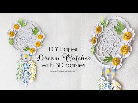DIY Dream Catcher with 3D Daisies