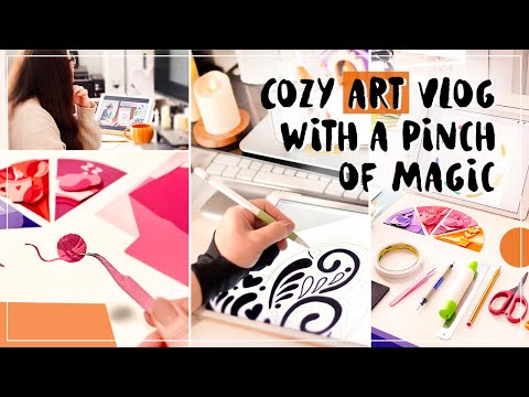 Importance of routine for full-time artist | Cozy art vlog with a pinch of magic