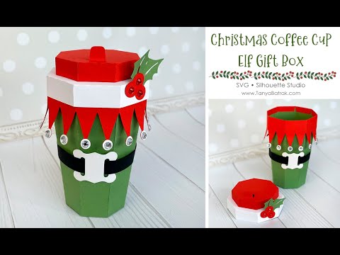 DIY Christmas Elf Coffee Cup Gift Box