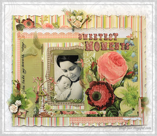 The Sweetest Moments scrapbook layout