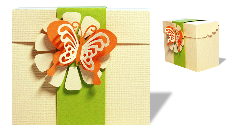 Gift Box with Butterfly Cut File