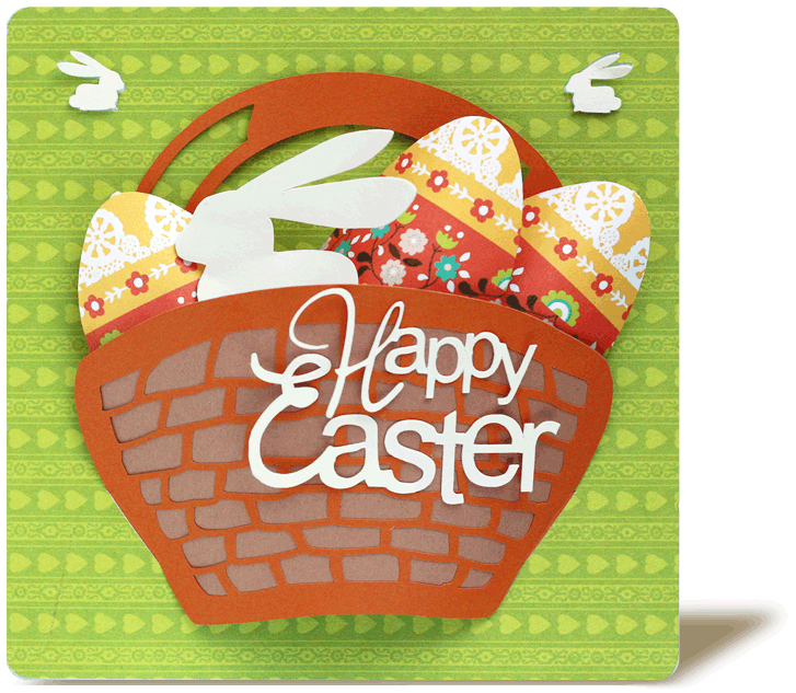 Easter Card with 3D Busket Cut File