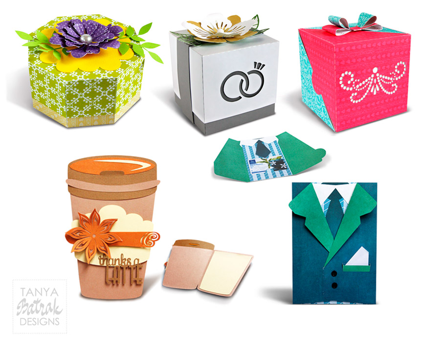 Gift Boxes and Cards Cut Files