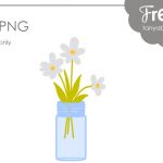 Free Mason Jar with Flowers Cut File
