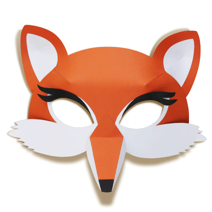 DIY paper fox mask