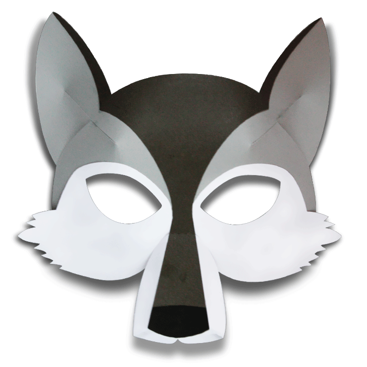 DIY paper wolf mask
