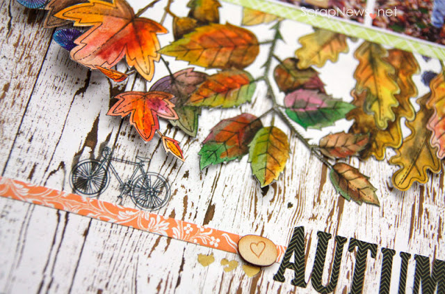 Autumn themed scrapbook layout