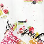 Scrapbook Layout with Watercolour Elements