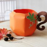 3D Paper Pumpkin Mug and Fall Cut Files