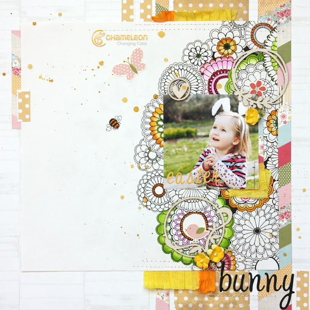 Easter Themed Scrapbook Layout