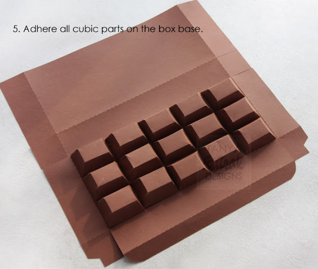 paper chocolade bar box kirigami