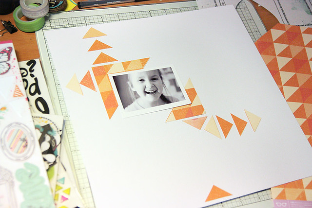 Make Your Own Background for Scrapbook Layout Using Patterned Paper