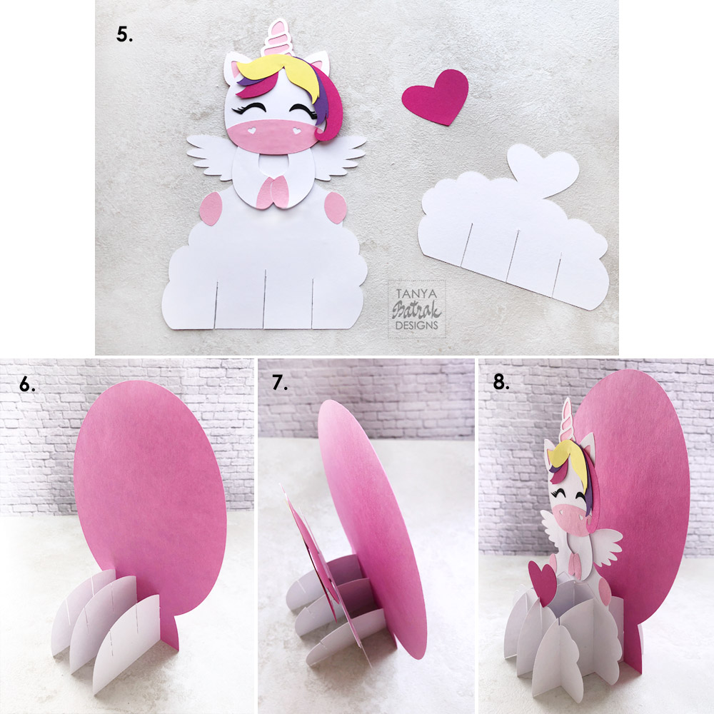 DIY D Paper Unicorn Decoration