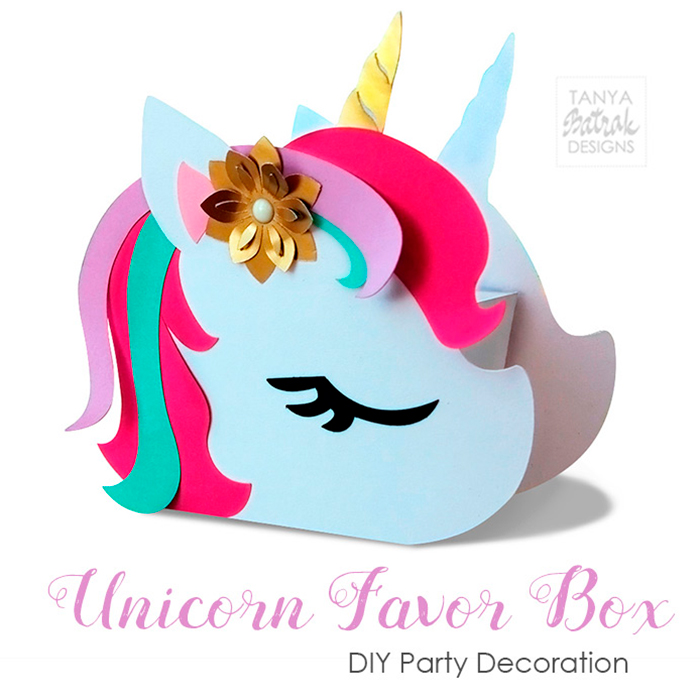 DIY unicorn favor box