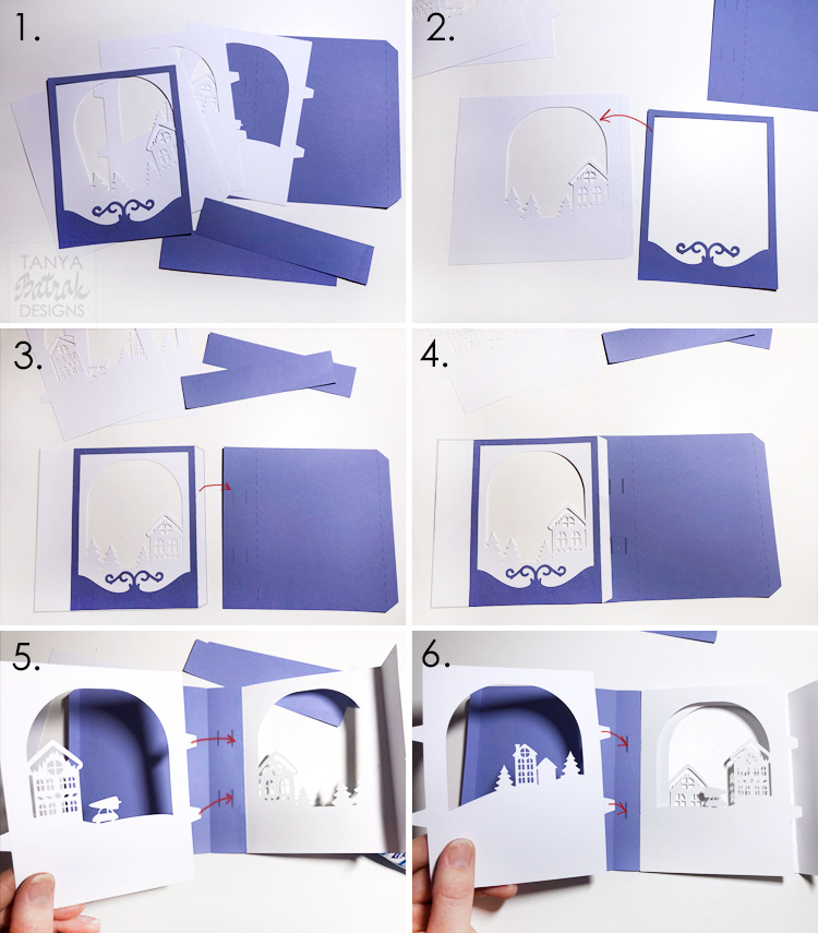 How to make a Christmas shadow box card