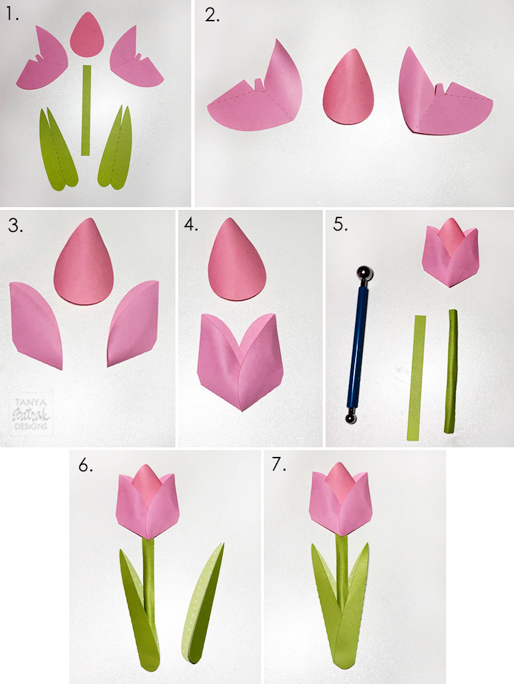 DIY Gift Box with 3D Paper Tulips 72114