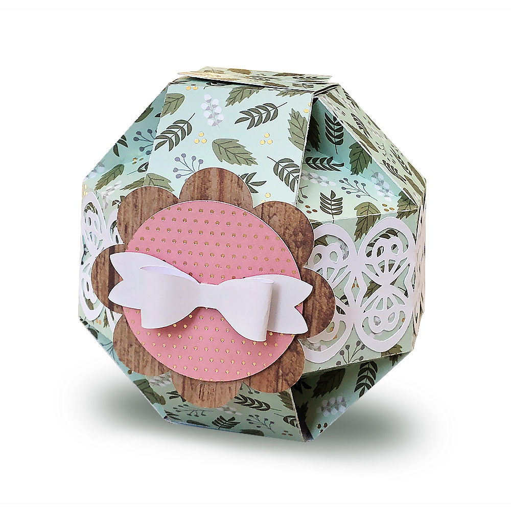 Spherical Gift Box with Lace