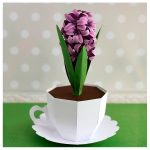 DIY Paper Hyacinth in a Paper Cup
