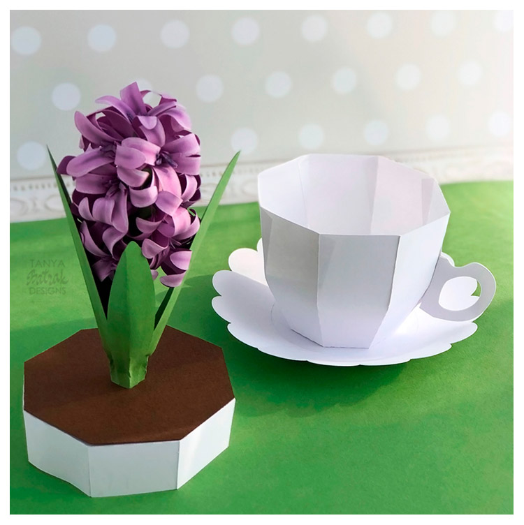 DIY Paper Hyacinth in a Paper Cup