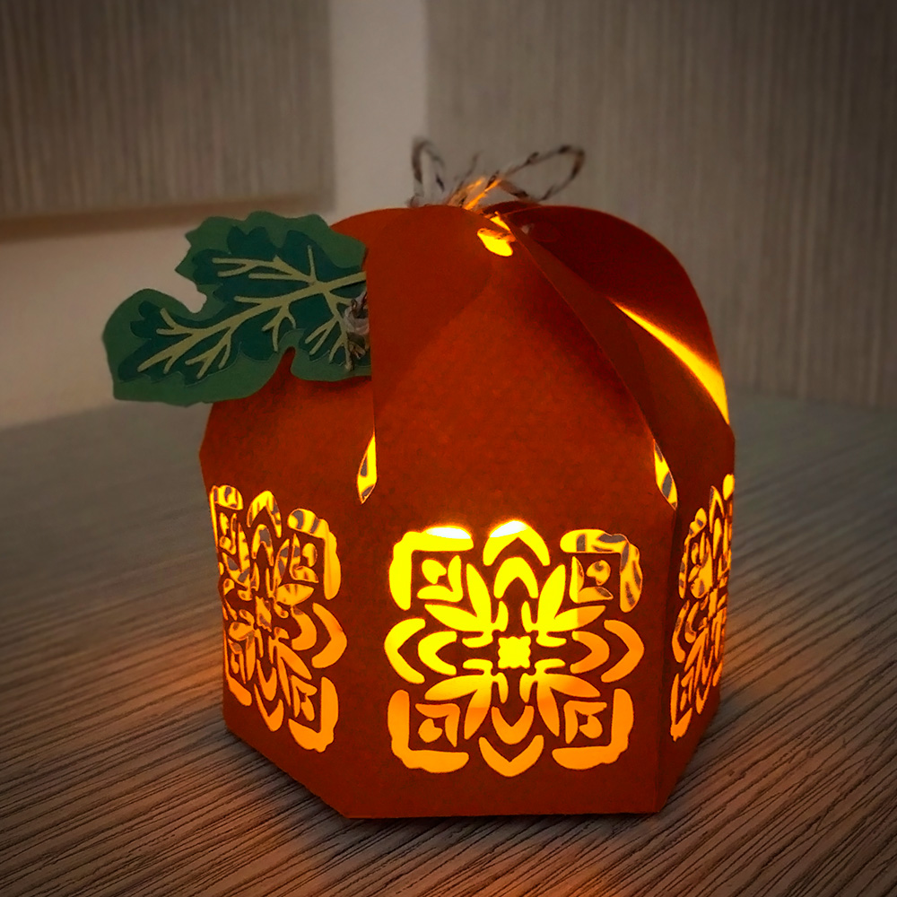 Adorable Paper Pumpkin Lantern Cut File
