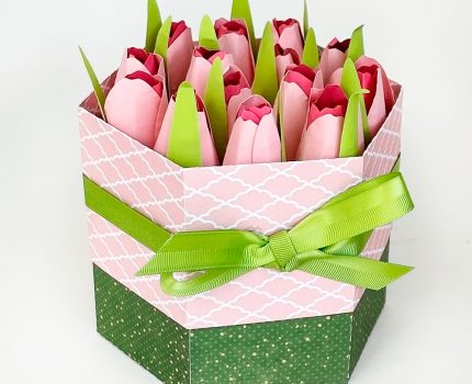 DIY Unique Gift Box with Paper Tulips