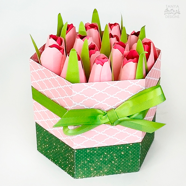 DIY Unique Gift Box with Paper Tulips