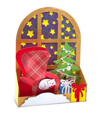 Christmas Window Box Card SVG