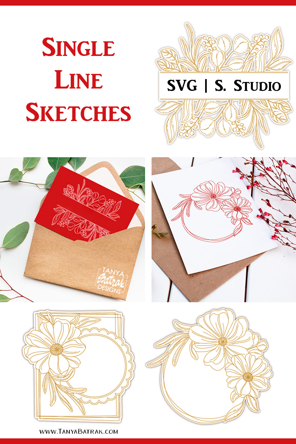 Single Line Designs for Foil Quill Sketch Pens Cricut Transfer Foil Free Single Line Sketches
