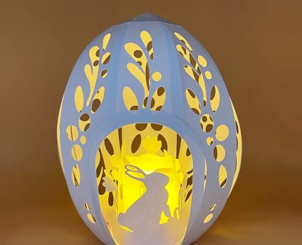 3D Paper Easter Egg Lantern SVG