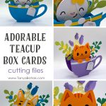 Adorable Teacup Box Cards SVG