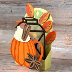 Autumn SVG Cut Files Pop up card with pumpkin mug