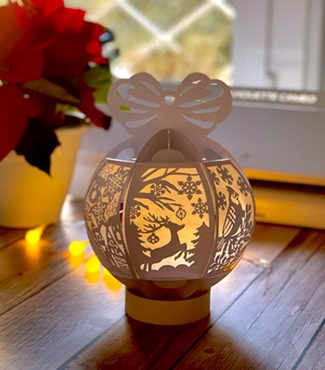 DIY Paper Christmas Ball Lantern SVG